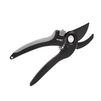 GRANIT BLACK EDITION Profi-Gartenschere GS02-A, PTFE-beschichtet, ergonomischer Softgriff