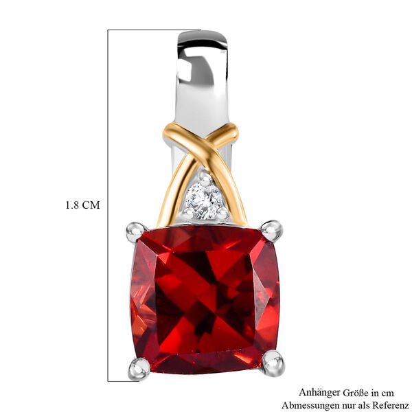 Labor Padparadscha Saphir und Zirkon Anh&auml;nger - 3,56 ct. image number 6