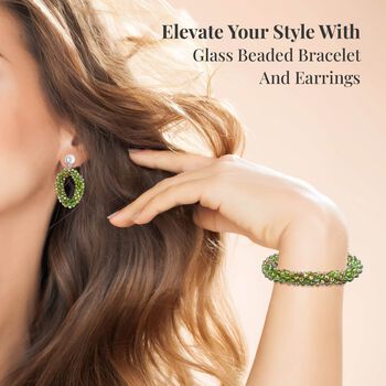 Hellgr&uuml;nes Glasperlen-Schmuckset