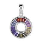 LUSTRO STELLA - Mehrfarbiger Zirkonia Anhänger 925 Silber rhodiniert