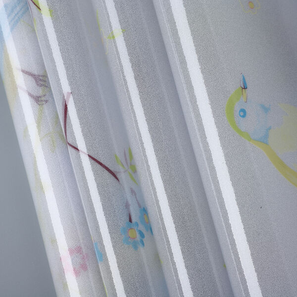 Statisch haftende Fensterfolie, nicht klebend, Schmetterling und Vogel-Muster, beige image number 5