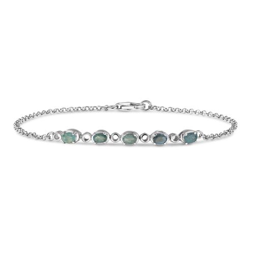Alexandrit Armband ca. 19 cm 925 Silber rhodiniert ca. 0,92 ct. image number 0