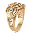 Tansanit und Zirkon Ring 925 Silber vergoldet  ca. 0,43 ct image number 4