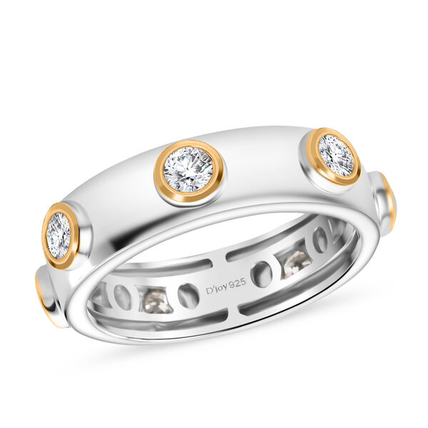 D&rsquo;Joy Moissanit zweifarbiger Bandring - 0,70 ct. image number 4