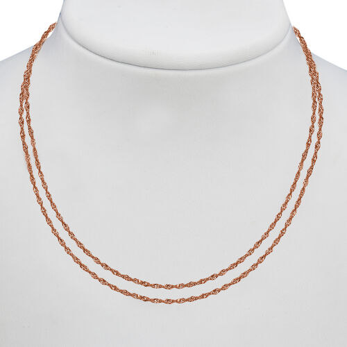 Italienische Singapurkette, ca. 75 cm, 925 Silber rosévergoldet image number 1