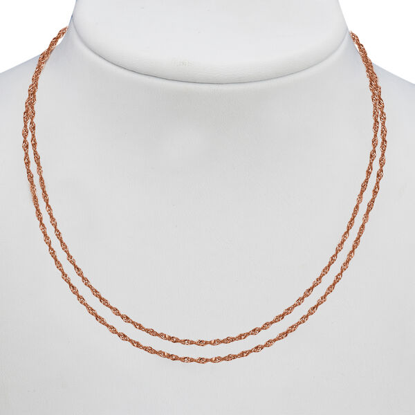 Italienische Singapurkette, ca. 75 cm, 925 Silber rosévergoldet image number 1