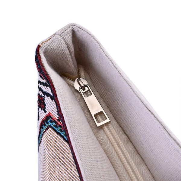 Jacquard gewebte Jute-Tasche, Suzani rot image number 10