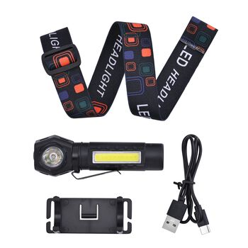 Wiederaufladbare COD-LED Stirnlampe f&uuml;r n&auml;chtliches Laufen