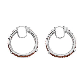 Hessonit Granat Ohrringe Reines Messing ca. 21,00 ct.