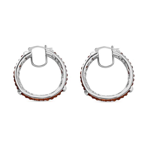 Hessonit Granat Ohrringe Reines Messing ca. 21,00 ct. image number 4