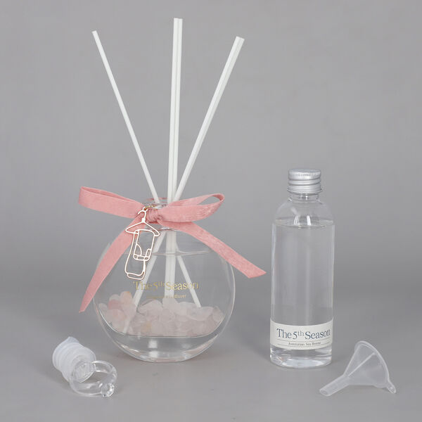 The 5th Season - Parf&uuml;mflasche mit Rosenquarz Edelsteinen, Gr&ouml;&szlig;e 9,5x3,5x14 cm, Rosa, 100ml image number 4