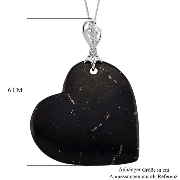 D'Joy Shungit, Wei&szlig;er Zirkon Schmuckset ca. 45 cm 925 Silber rhodiniert ca. 66,10 ct. image number 5