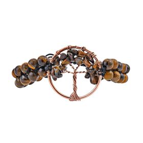 Gelbes Tigerauge Armband, ca. 15.25 cm, Messing  ca. 69.00 ct