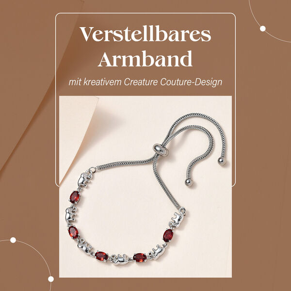 Flexibles rotes Garnat-Armband, 25,5 cm - 2,83 ct. image number 2