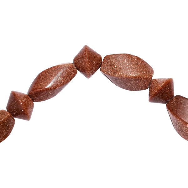 Gold Sandstein Armband Flexibel (18 cm), ca. 100.00 ct image number 4