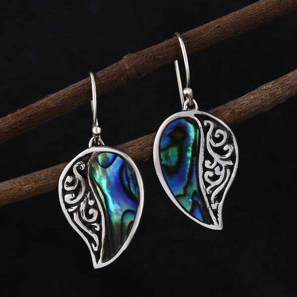 Royal Bali Kollektion - Abalone Muschel Ohrringe, 925 Silber image number 1