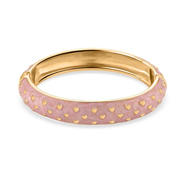 Emaille-Armreif im Punkt-Design, Rosa, ca. 18,5 cm image number 0