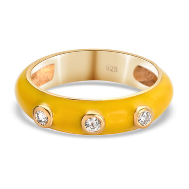 Diamant Ring 925 Silber vergoldet  ca. 0,10 ct