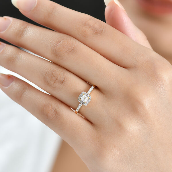 LUXURIANT DIAMOND - Lab Grown Diamant SI-GH Ring 925 Silber 750 Gelbgold Vermeil (Größe 17.00) ca. 0.50 ct image number 3