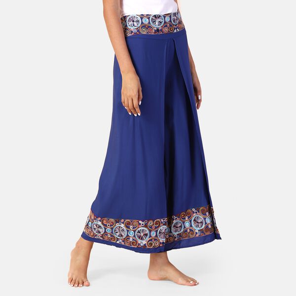 LA MAREY - bedruckte Sommerhose, dunkelblau, 38-42 image number 4