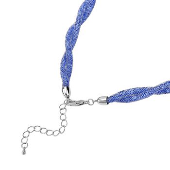 Blaue Kristall 50+5cm Halskette