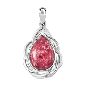 AA Norwegischer Thulit Anhänger, Silberfarben, ca. 12.28 ct