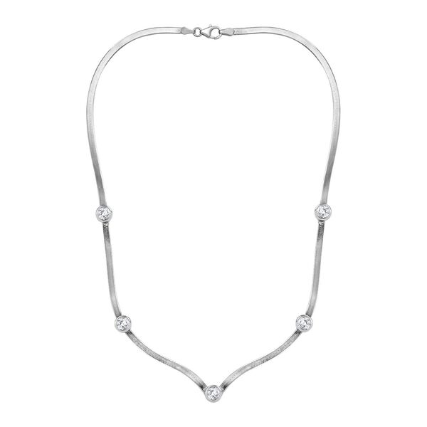 J Francis gefertigt mit SWAROVSKI Zirkonia Halskette ca. 45 cm 925 Silber rhodiniert image number 4