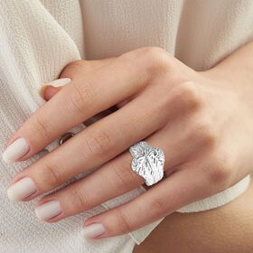 Royal Bali - D Joy 925 Silber Padian Schnalle Ring (Größe 21.00) ca. 6,10g