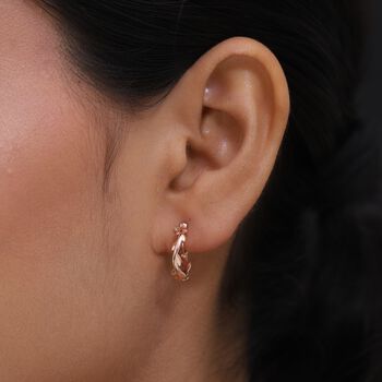 Creolen 925 Silber Ros&eacute;gold