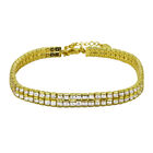 AAA Zirkonia Armband ca. 19 cm Messing vergoldet