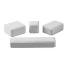 4er Set - Samtene Schmuckschatullen, Ringschachtel, Anhängerschachtel, Armbandschachtel und Kettenschachtel, weiß