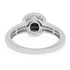 Schwarzer Diamant Solitär Ring 925 Silber platiniert  ca. 1,00 ct image number 4