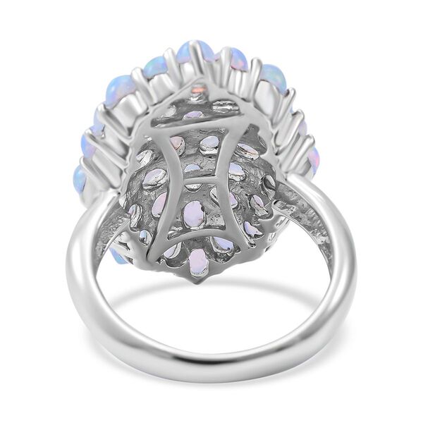 Nat&uuml;rlicher, &auml;thiopischer Welo Opal Ring, 925 Silber platiniert, ca. 4.68 ct image number 3