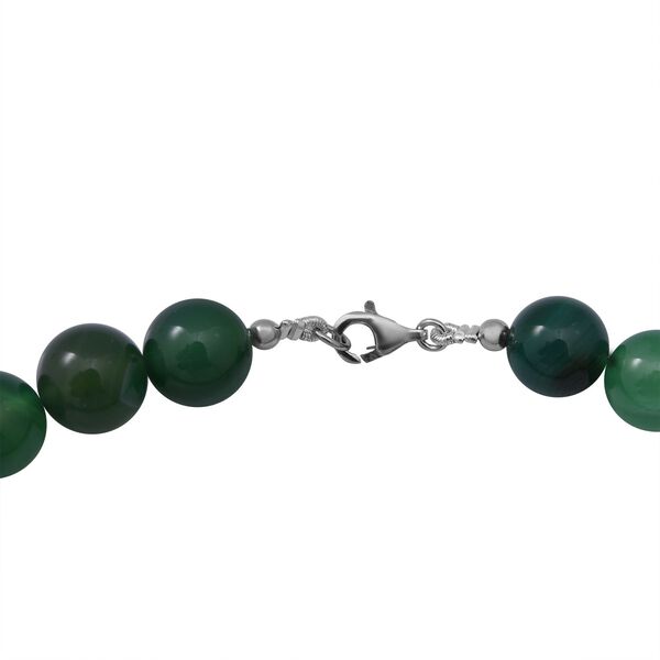 Gr&uuml;ne Achat-Halskette, 50 cm image number 3