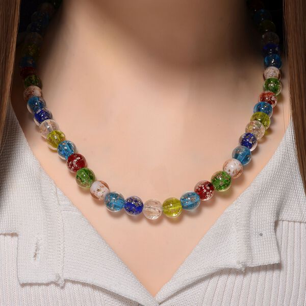 Mehrfarbige Halskette im Murano-Stil, 50+5cm image number 2