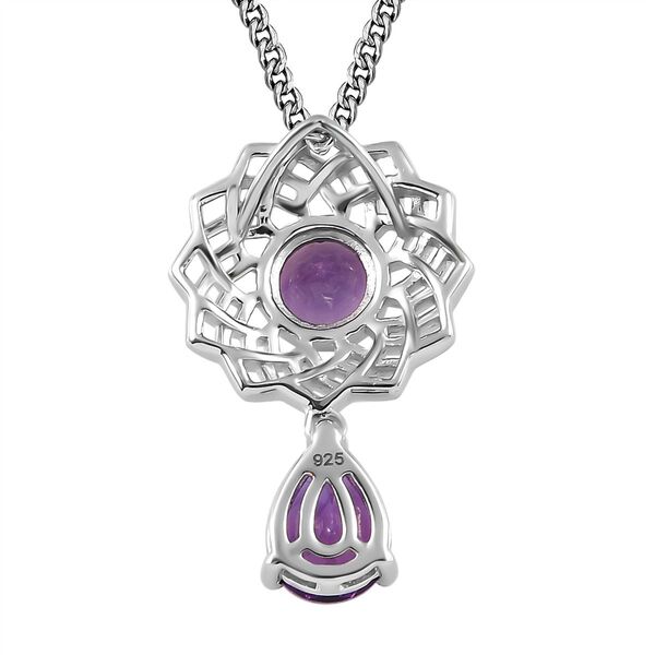AA Marokkanischer Amethyst Schmuckset 925 Silber platiniert ca. 2,25 ct. image number 5