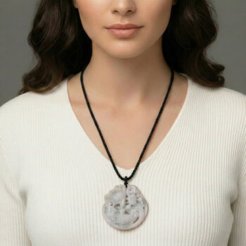 Wei&szlig;e Jade Halskette Flexibles (ca. 70 cm) ca. 270,00 ct.