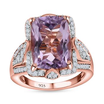 AA Rose De France Amethyst und Zirkon Ring - 7,59 ct.