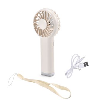 3-in-1 Nachtlicht-Handventilator mit Schnur, Elfenbein