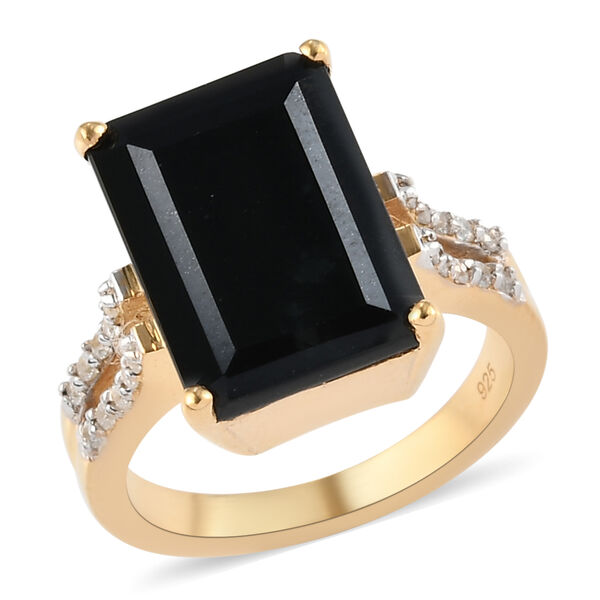 Schwarzer Turmalin und Zirkon-Ring - 8,02 ct. image number 4