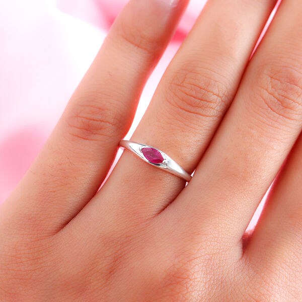 Afrikanischer Rubin-Ring, (Fissure gefüllt), 925 Silber image number 3