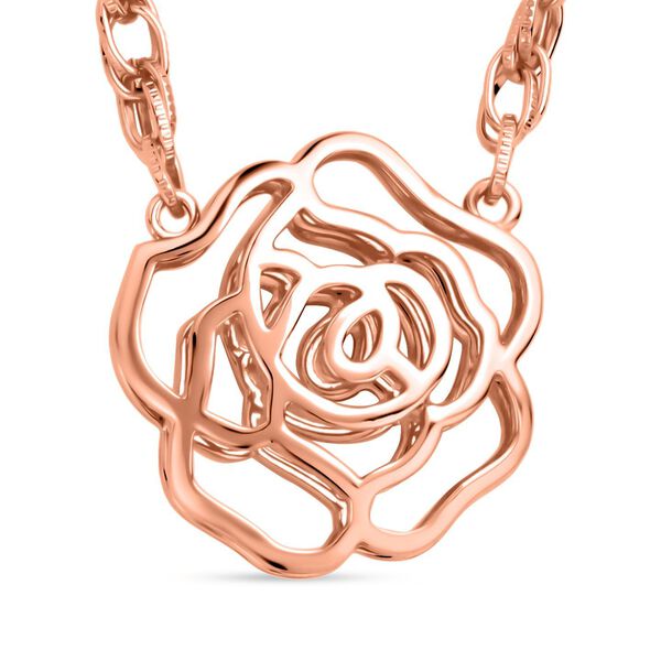 Wei&szlig;e Kristall-Halskette in Ros&eacute;goldton, 50 cm - 1 ct. image number 4