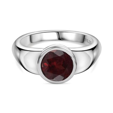 Roter Granat Ring Edelstahl (Größe 17.00) ca. 1,54 ct