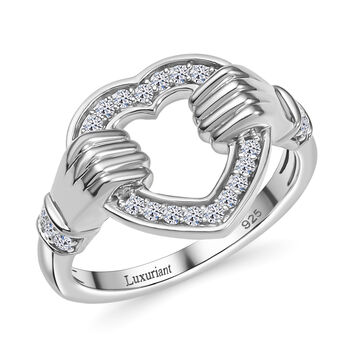 LUXURIANT SI Labor Diamant Ring, 925 Silber rhodiniert - 0,24 ct.