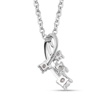 Moissanit Anh&auml;nger mit 50cm Kette - 0,55 ct.