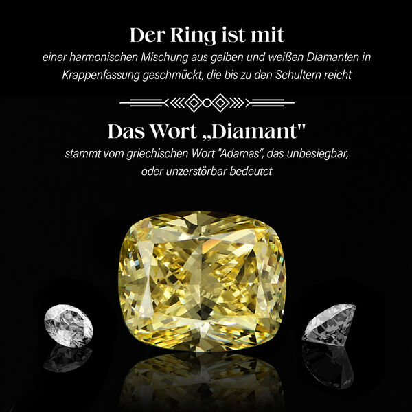 Gelber und wei&szlig;er Diamant Ring  - 0,99 ct. image number 3
