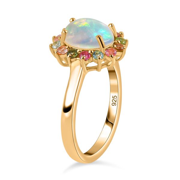 AA Natürlicher, äthiopischer Welo Opal und Multi-Turmalin-Ring - 1,77 ct. image number 5