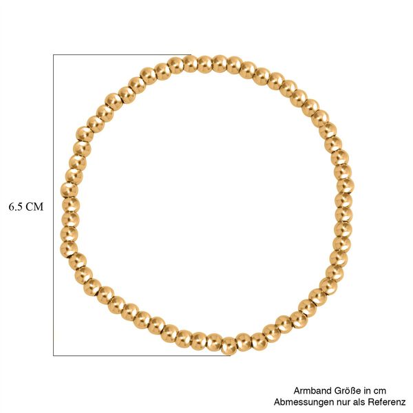 5er-Set – Kugel-Perlen-Armbänder in Goldton image number 10