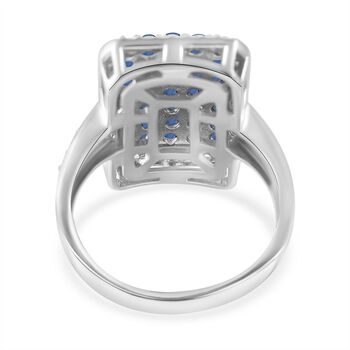 AA blauer Saphir und Zirkon-Ring - 2,30 ct.