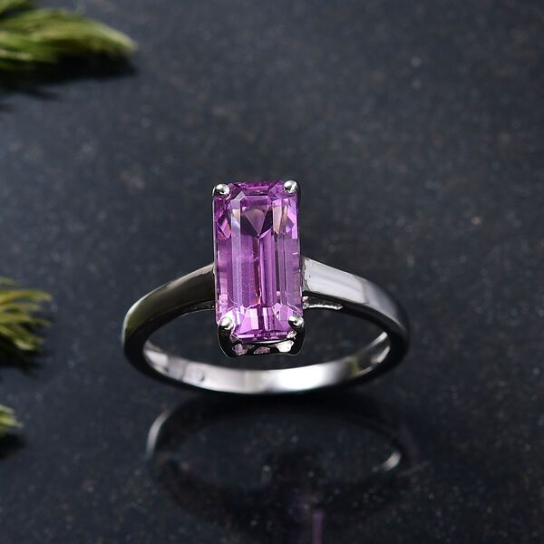 AAAA Kunzit Ring in 375 Gold - 4 ct. image number 2